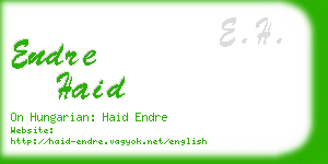 endre haid business card